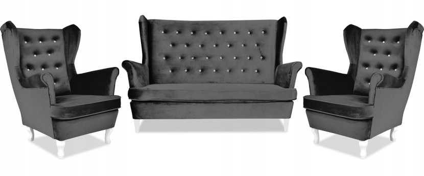 Zestaw wypoczynkowy uszak Diana sofa fotele Family Meble
