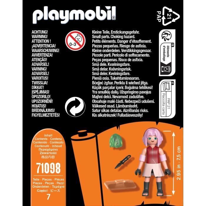 PLAYMOBIL - Sakura - Naruto Shippuden - Figura com kunai e luva de cura