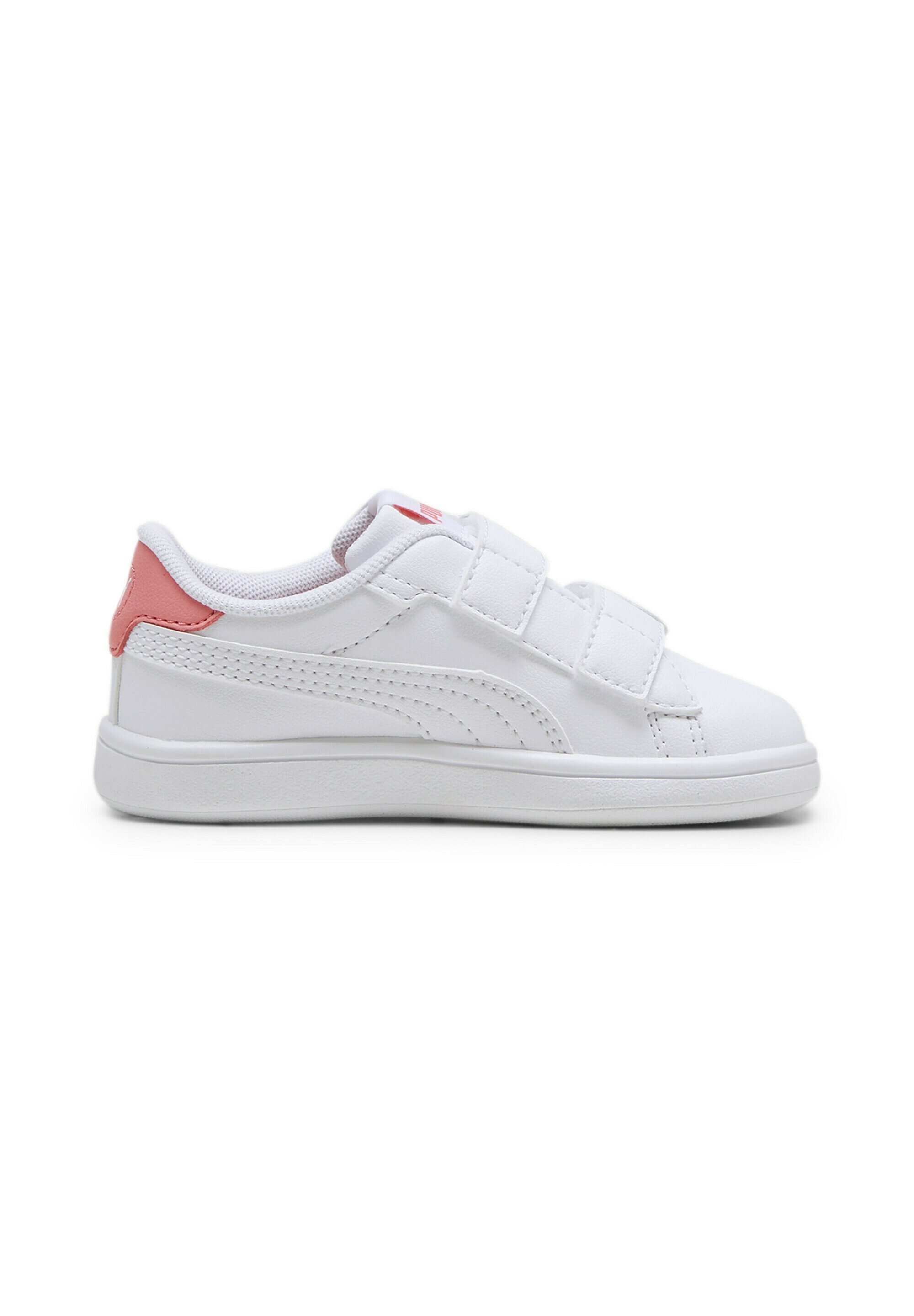 Puma SMASH - Babyschoenen - wit-passievrucht