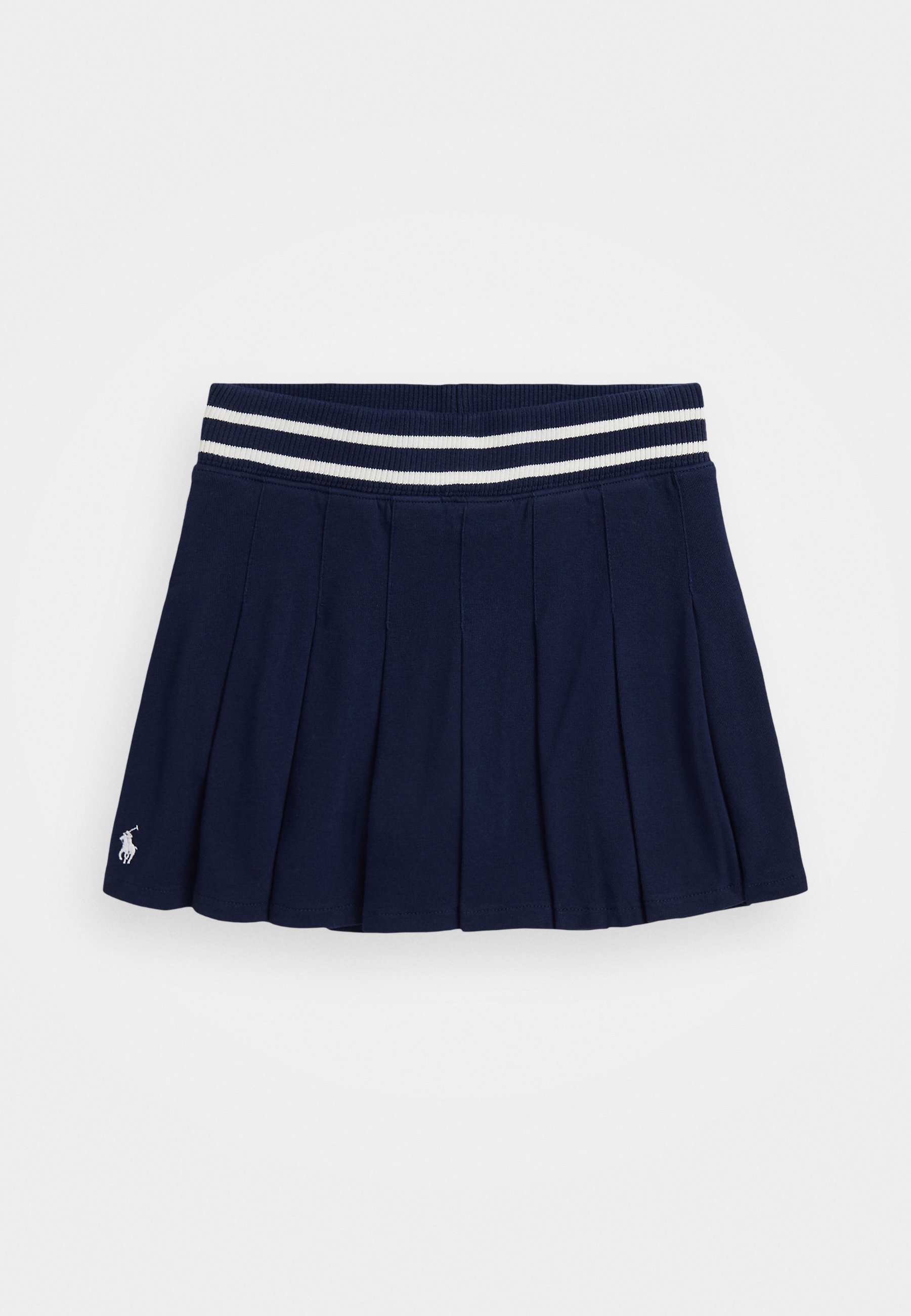 Polo Ralph Lauren geplooide katoenen jersey rok - A-lijn rok - verfijnd marineblauw