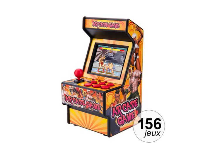 Mini cabinato arcade - AVIZAR - Modello 4 - 156 giochi - Schermo da 2,8 pollici - Giallo