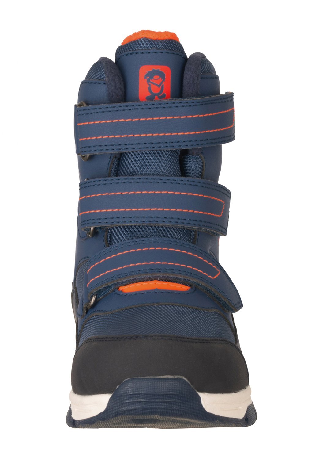 TROLLKIDS LOFOTEN UNISEX - Žieminiai batai - šiaurietiškos mėlynos/liepsnos oranžinės spalvos