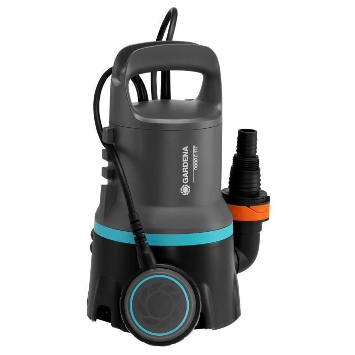 GARDENA Dirty Water Pump 9000 – 300W – Max flow rate 9000l/h & max pressure 0.6bar – 5 year extended warranty (9040-20)