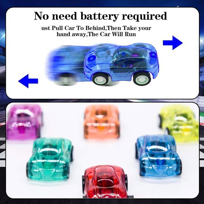 24 miniatyyrivetoisen auton setti, lapsille, vedettävät lelut, sopivat juhlakasseihin pojille ja tytöille (satunnainen väri)