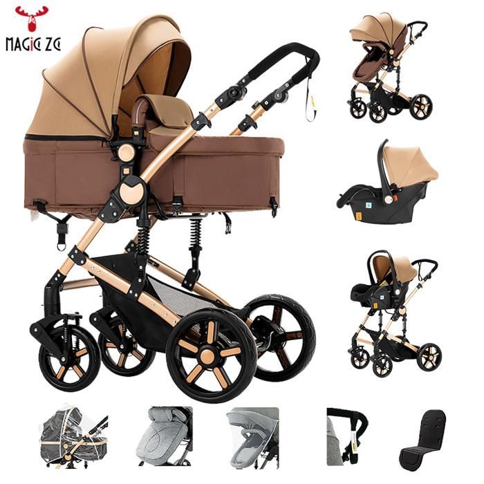 Poussette 3 en 1 Magic ZC  Poussette cosy voyag Poussette pour nouveau-né Poussette trio Poussette bebe avec nacelle pliable un