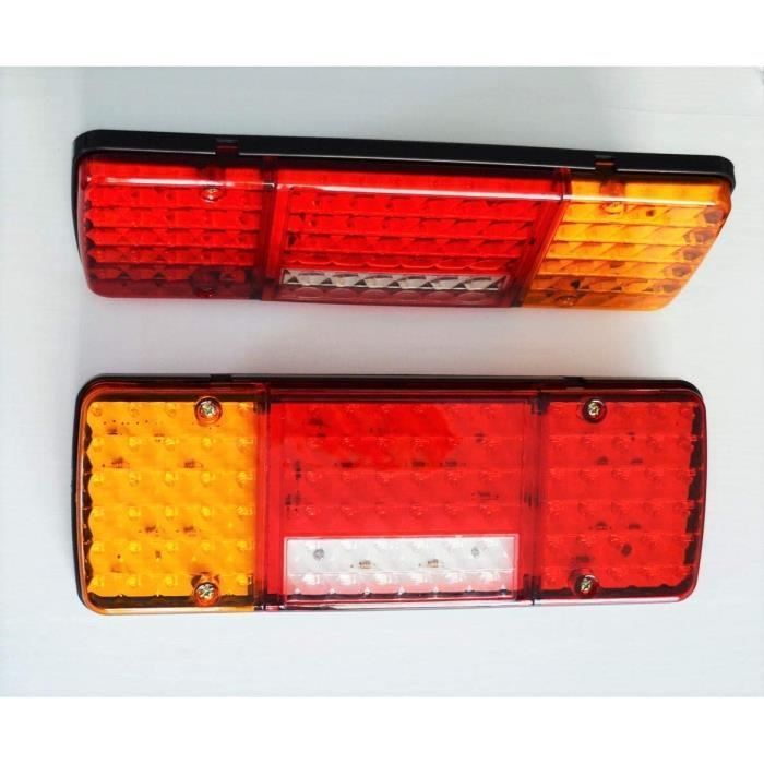 Luces traseras LED de 12 V con 5 funciones, modelo delgado de 340 mm, para remolques, camiones, volquetes, autocaravanas, caravanas y campers.