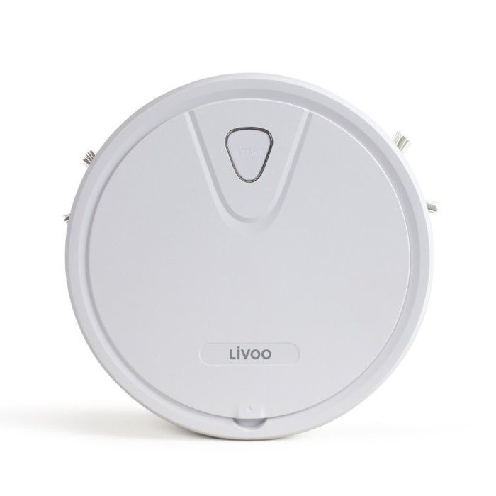 Aspirateur Robot - LIVOO - Modèle Blanc - 800 Pa - 500 ml - Autonomie 70 min