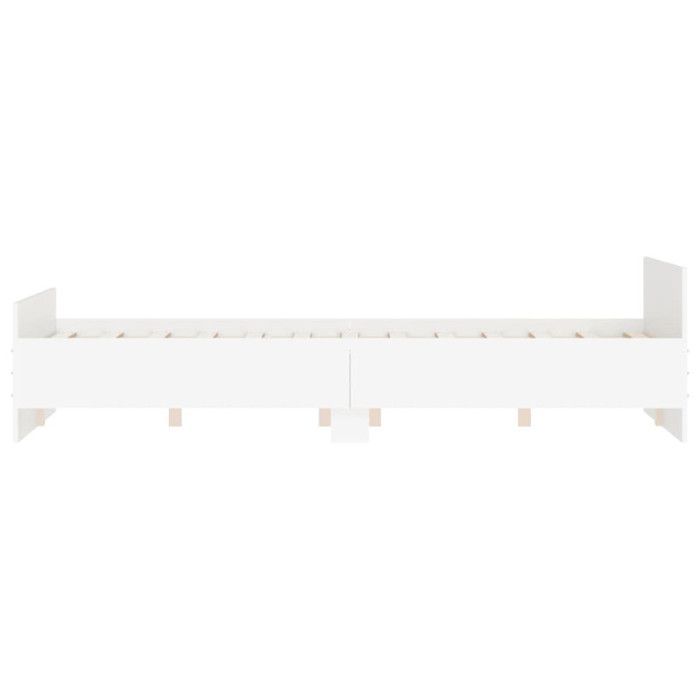 Struttura letto vidaXL con testiera e pediera, bianca, 140x190 cm, 3203782