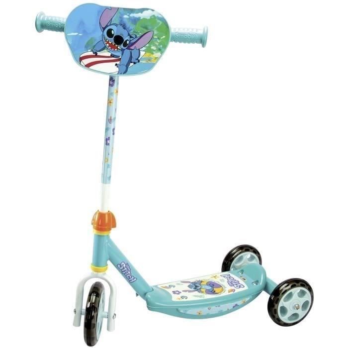Smoby  -Patinette 3 Roues Stitch - Structure en métal - Guidon ajustable - Repose-pied antidérapant - Dès 3 ans