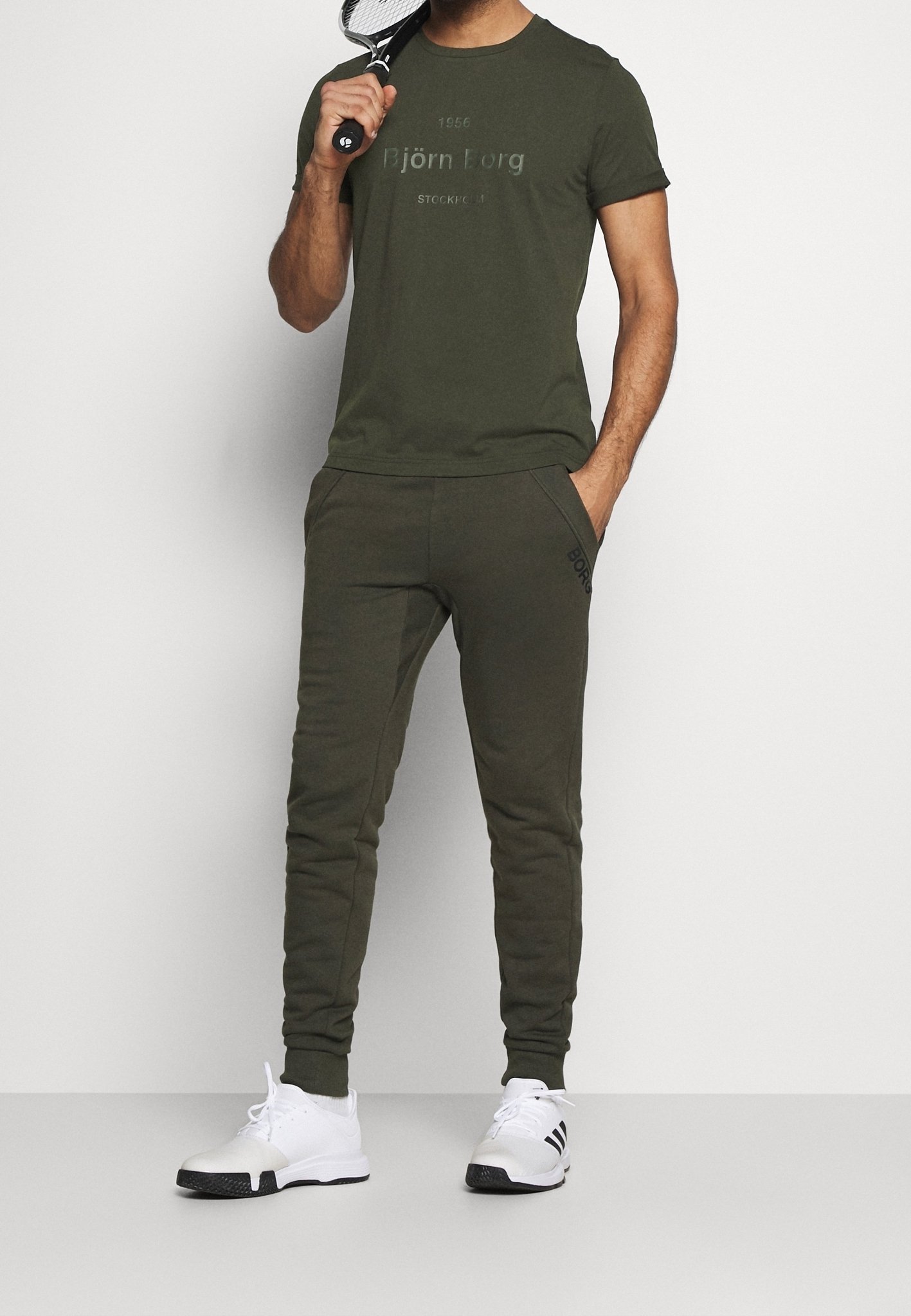 Camiseta com estampa Björn Borg - verde-oliva