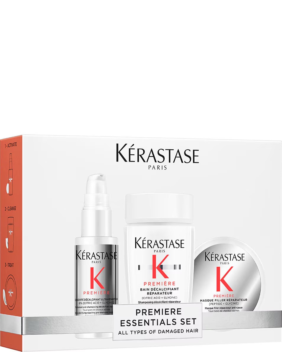 Set KÉRASTASE Première Discovery - Rutină de îngrijire a părului care elimină calciul și repară calciul