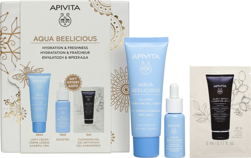 Apivita Aqua Beelicious Hydration & Freshness Set Darčeková sada na sviatky pre rozjasnenie a hydratáciu
