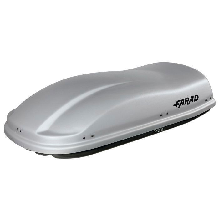 Cofre de techo Farad Marlin de 400 litros, color gris.