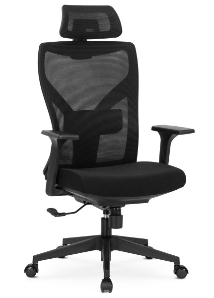 Fotel Biurowy Obrotowy Ergonomiczny Czarny SPIRAL Krzesło Obrotowe Biurowe