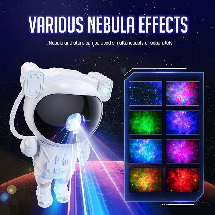 Astronaut Projector Galaxy Starry Sky Projector Night Light with Nebula Star Remote Control 360° Rotation Adjustable