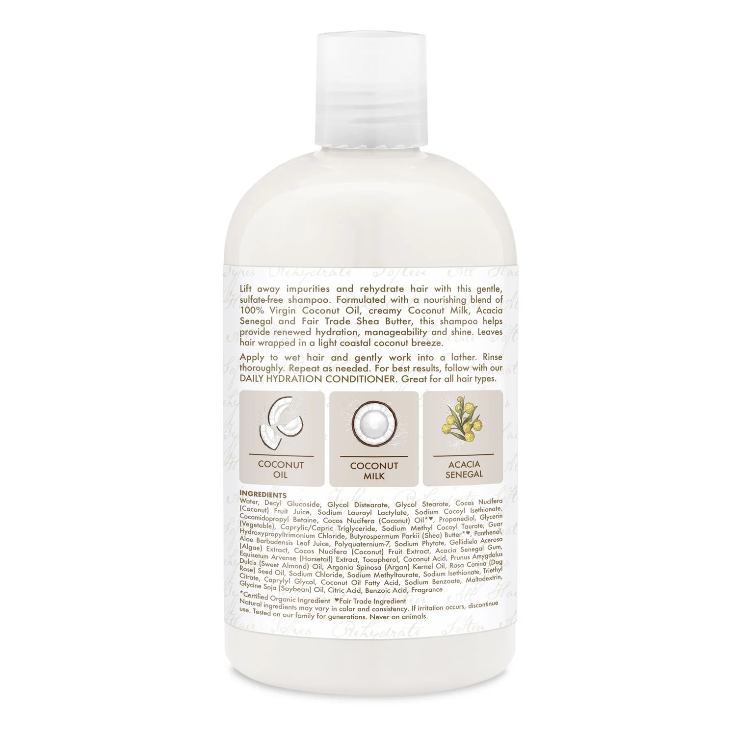 100% Virgin Coconut Oil Daily Hydration Shampoo - Shampoo Uso Frequente