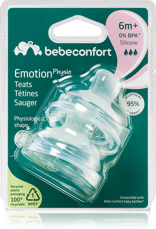 Bico de mamadeira Bebeconfort Emotion Physio Fast Flow