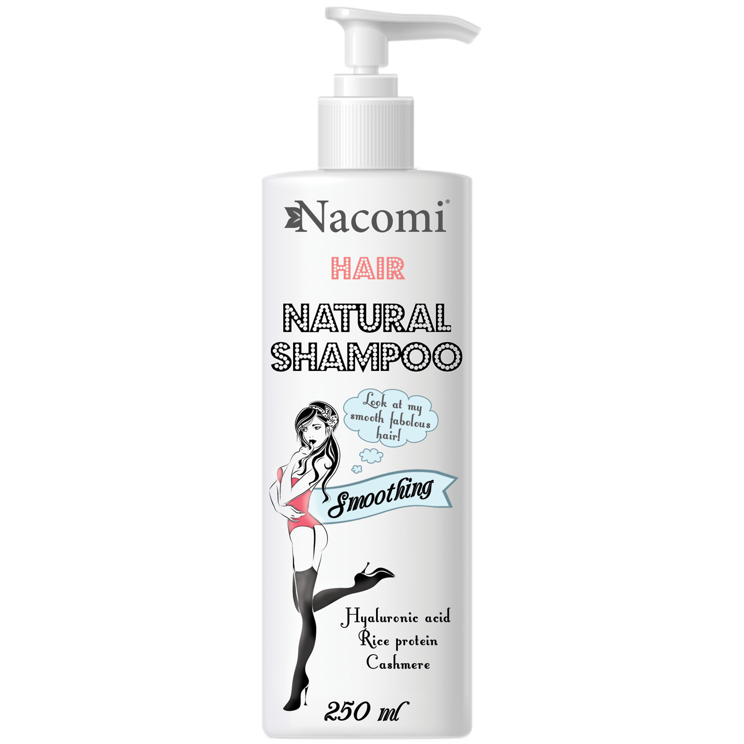 Nacomi izlīdzinošs šampūns sprogainiem, sausiem un bojātiem matiem 250ml