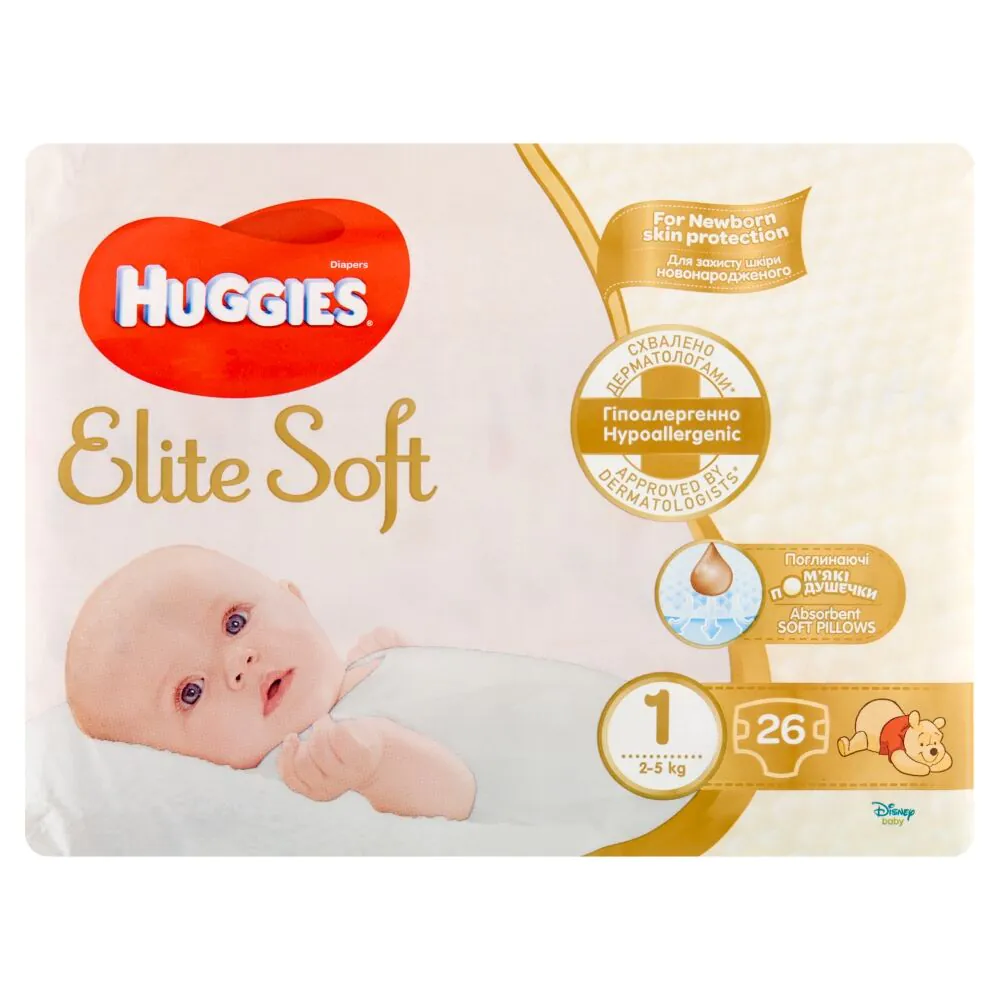 Huggies Extra Care 1 pieluchy dla dzieci 26 szt.