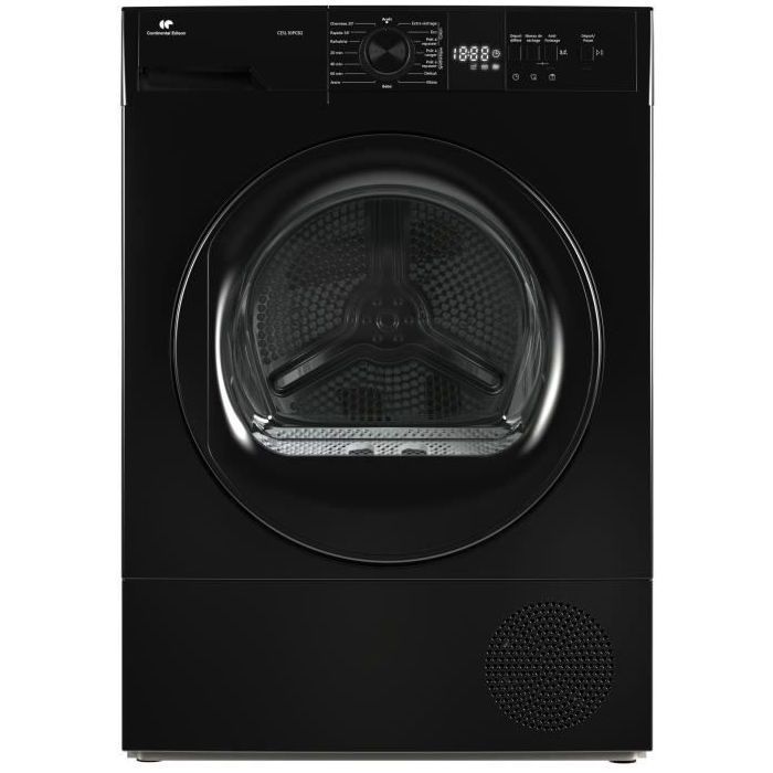 Secadora con bomba de calor CONTINENTAL EDISON CESL10PCB2 - 10 kg - 60 cm - Clase energética E - Negra