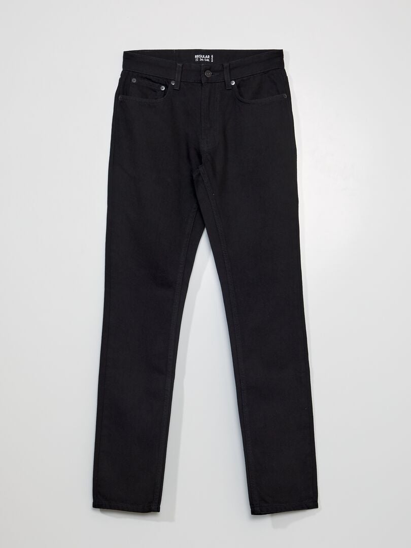 Calça jeans reta - tamanho 34 - preta