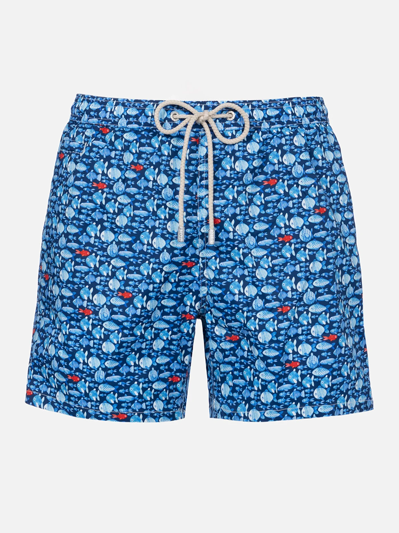 Costume classico elasticizzato Comfort Light con stampa pesci