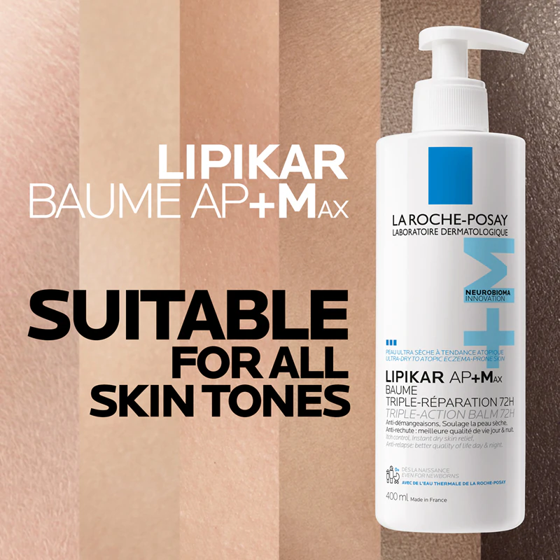 La Roche-Posay Lipikar AP+Max Balsam – pflegender Körperbalsam für trockene und atopische Haut
