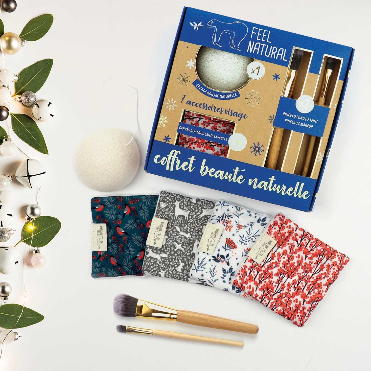 Feel Natural Coffret beauté naturelle 7 accessoires visage Noël