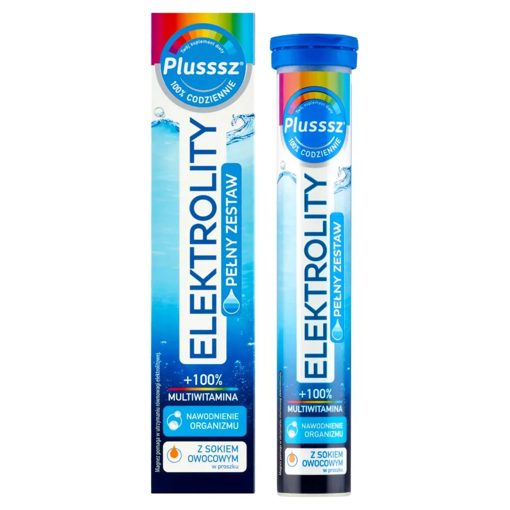 Plusssz Elektrolity+ 100% Multiwitamina, Tabletki musujące