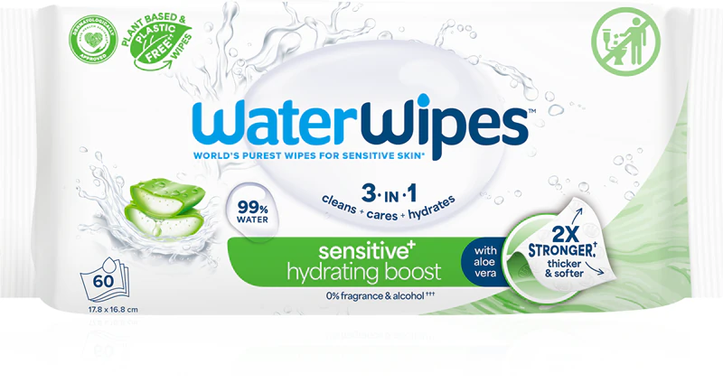 Lenços umedecidos hidratantes e refrescantes WaterWipes