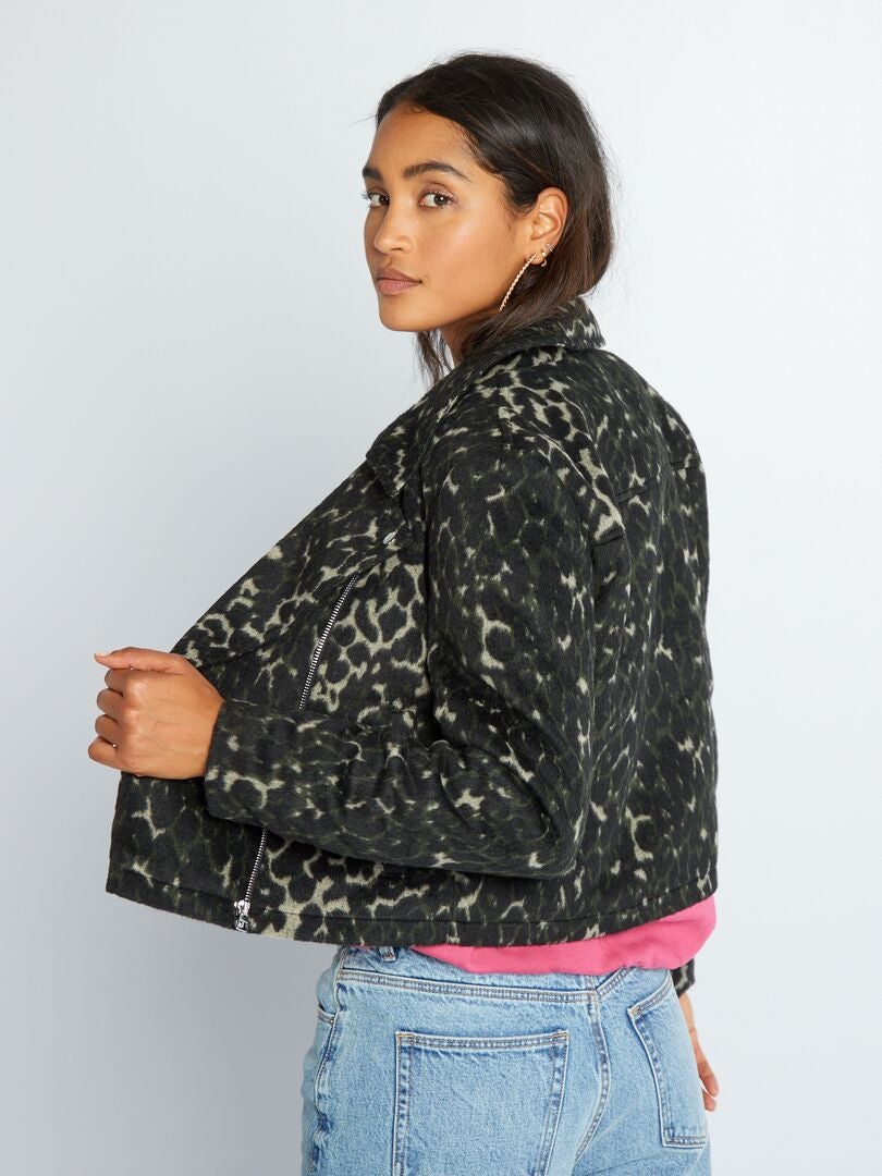 JDY Cropped jasje met luipaardprint - Luipaard