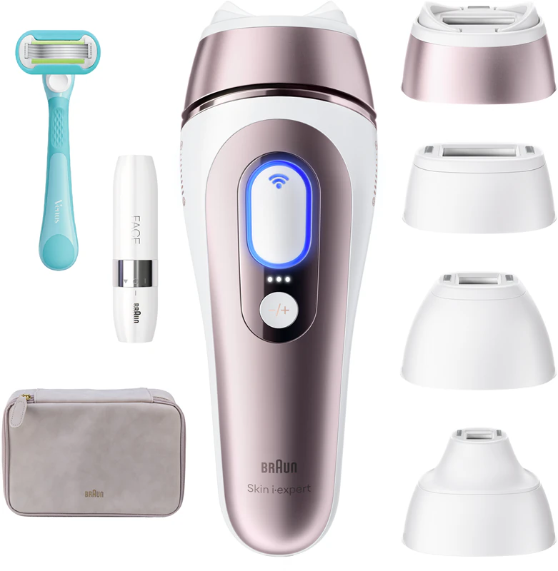Braun Smart IPL Skin i·expert PL7432: aparelho inteligente de depilação a laser para corpo, rosto, virilha e axilas.