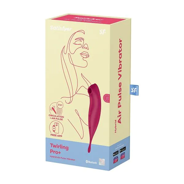 Satisfyer Masażer Twirling Pro Connect app Dark Red uka