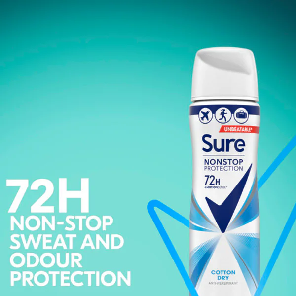 Sure Deodorante Antitraspirante Spray Compressione Cotton Dry 75ml
