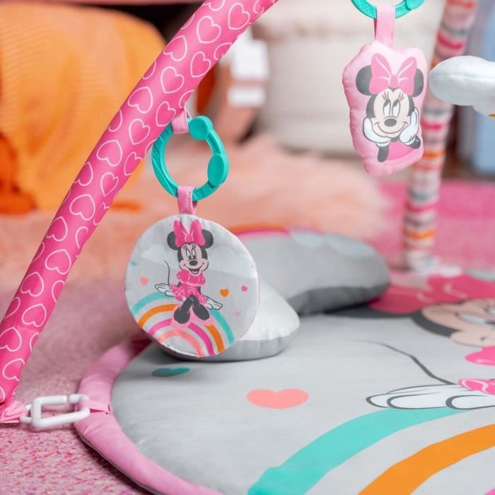 DISNEY BABY -MINNIE- Baby Activity Playmat with Arch, Sensory and Musical Toys, Baby Gift