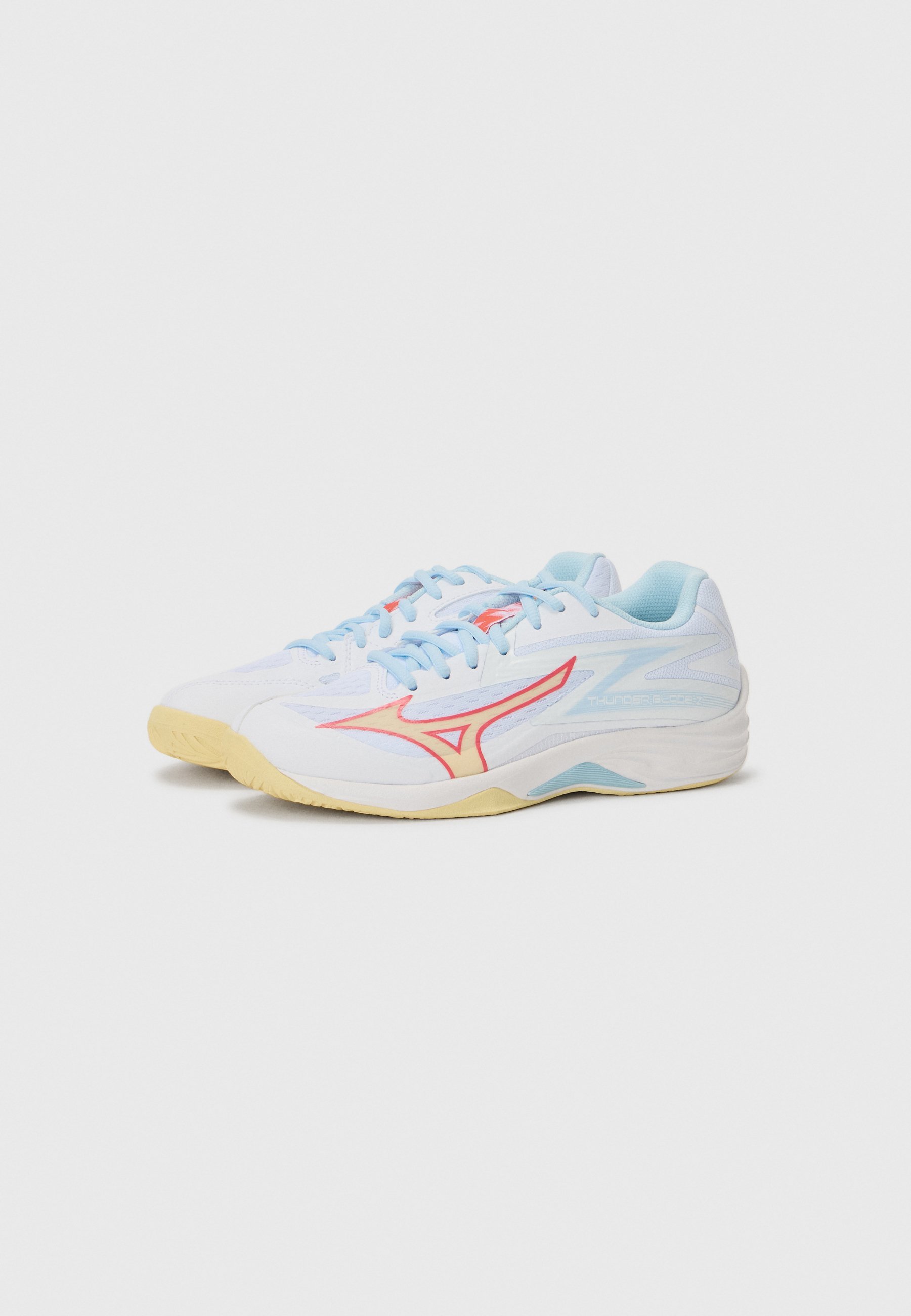 Mizuno THUNDER BLADE Z - Chaussures de volley-ball - blanc/corail calypso/banane pâle