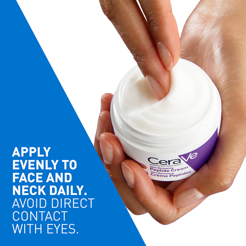 Regenerační noční krém CeraVe Skin Renewing Peptide Night Cream, který obnovuje hustotu pleti.