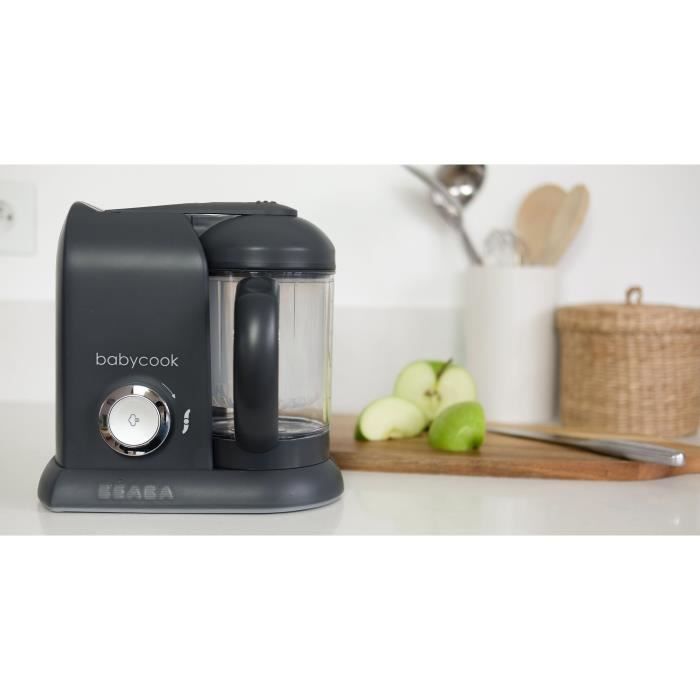 BÉABA - Babycook Solo - Robot da cucina 4 in 1 per pappe, frullatore, cottura e vaporiera - Grigio scuro