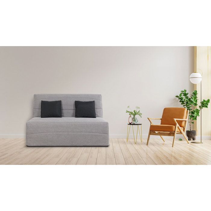 RELAXIMA - NOAH convertible sofa bed, 160 x 200 sleeping area, grey cover
