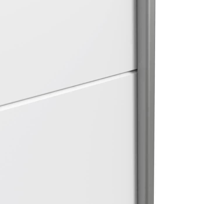 Wardrobe with 2 sliding doors - Particleboard - White - W 170.3 x D 61.2 x H 190.5 cm - ULOS