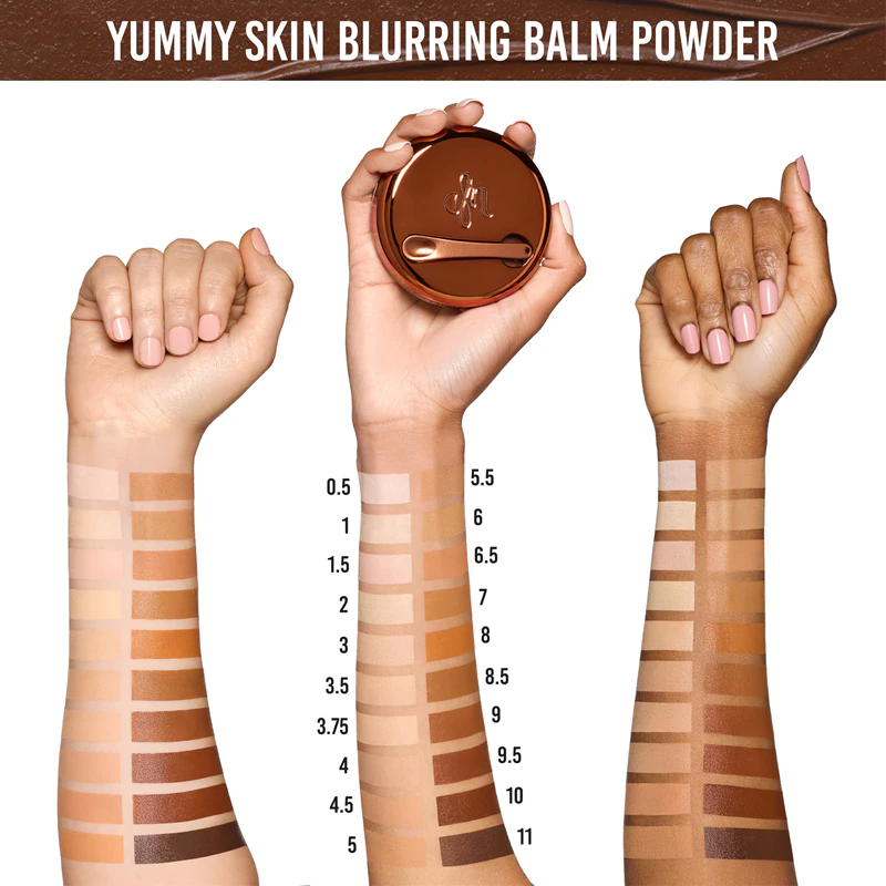 Base em pó compacto com efeito blur e base cremosa Danessa Myricks Beauty Yummy Skin Blurring Balm