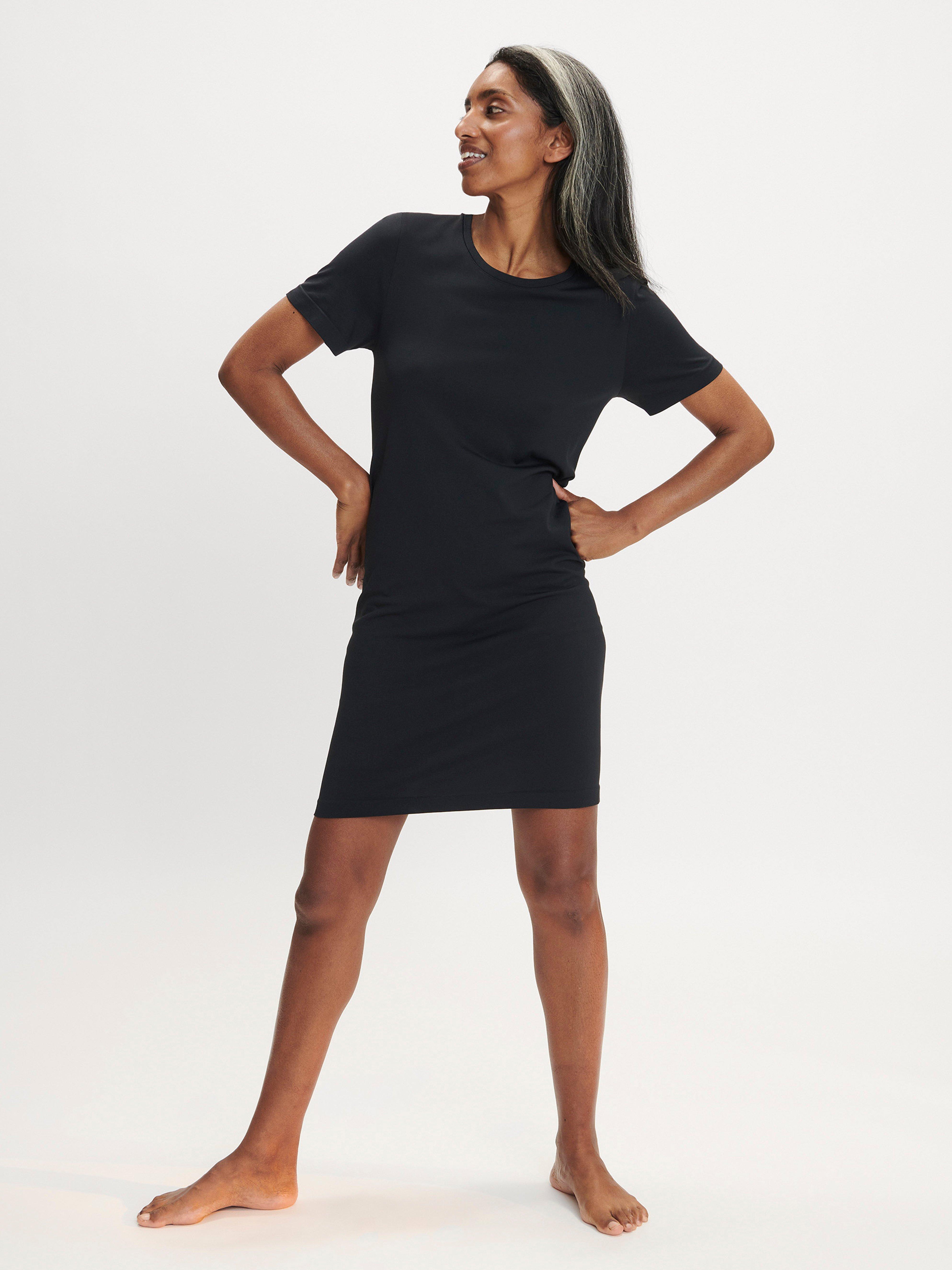 Vêtements de ménopause – Chemise de nuit – Noir technique féminin