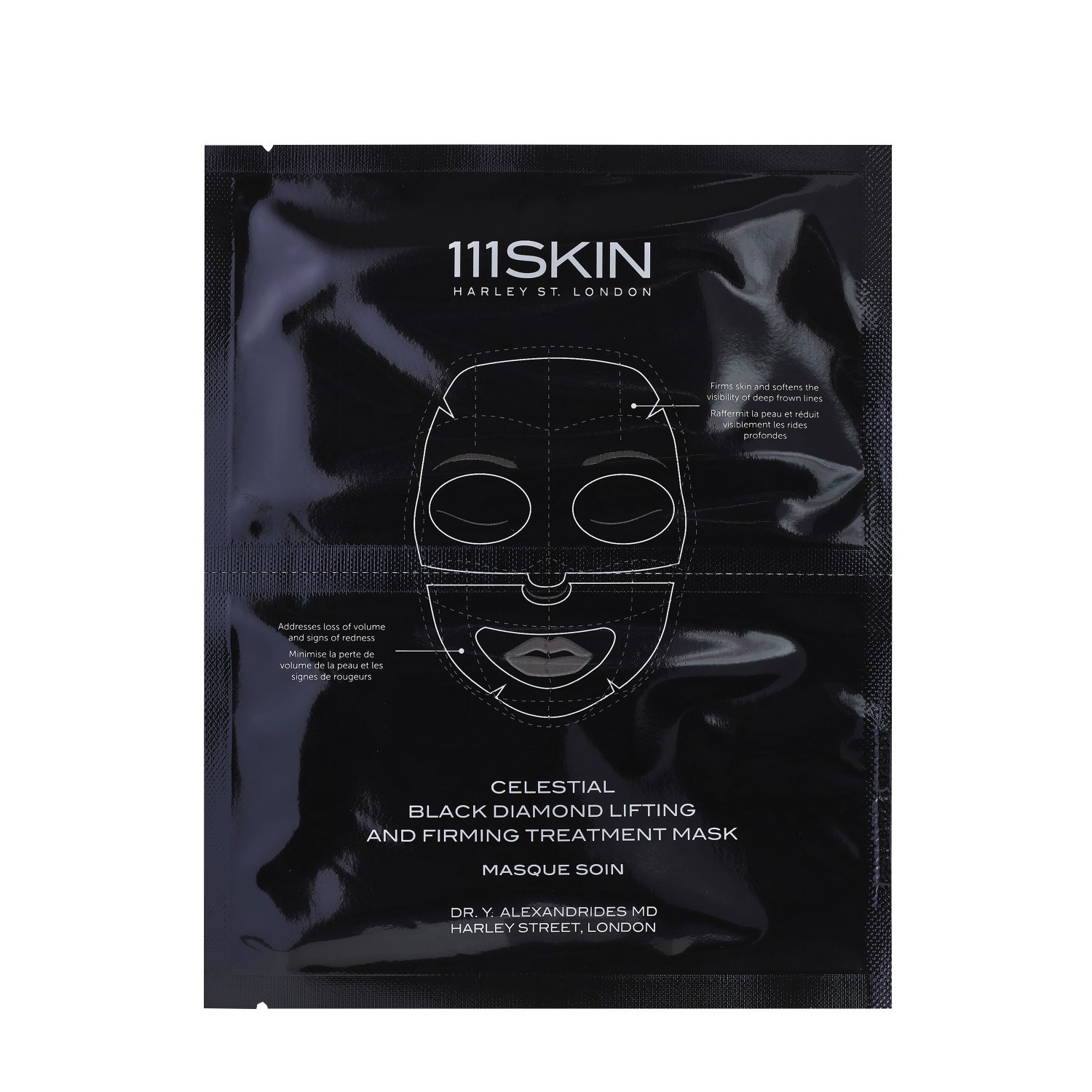 111Skin Anti-Aging maska Black Diamond maska za lifting i učvršćivanje lica (jedna porcija) – 31 ml