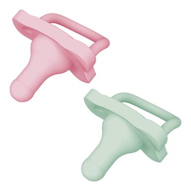 Dr. Brown's Pack silikonitutit 0 kk pinkki ja vihreä 2 kpl 2 kpl