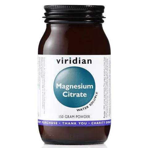Viridian Magnesium Citrate, Suplement diety z magnezem, Proszek