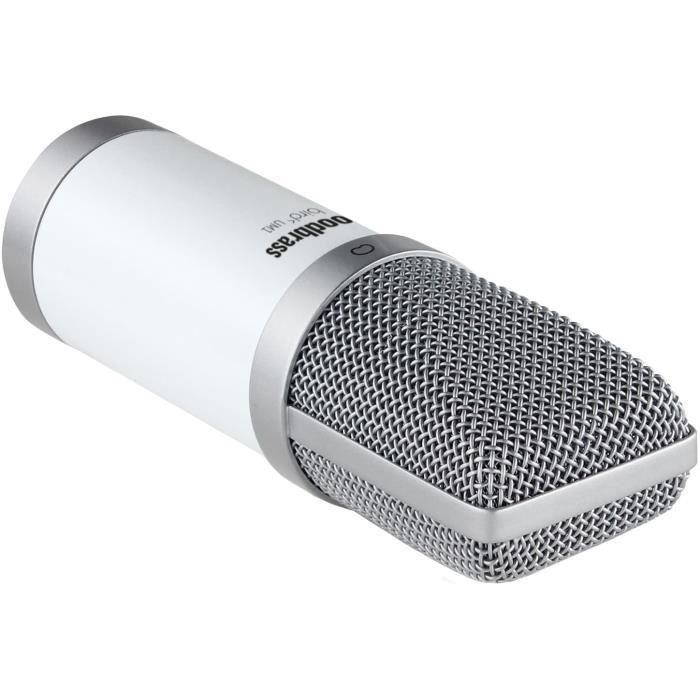USB Microphone - WOODBRASS - UM1 - Cardioid - White - Home Studio Recording