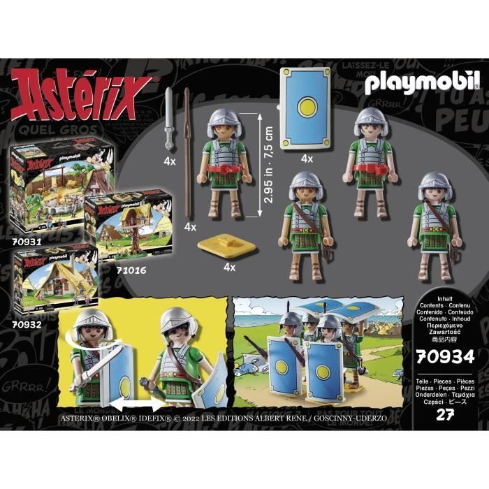 PLAYMOBIL 70934 Les légionnaires romains, Astérix, 27 pièces, Dès 5 ans