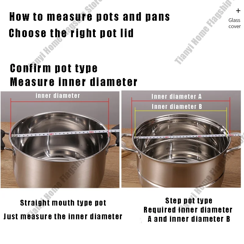 Couvercle de casserole en verre couleur thé, couvercle de poêle à rebord en acier inoxydable, couvercle rond en verre anti-éclaboussures et incassable pour poêle de cuisine polyvalente