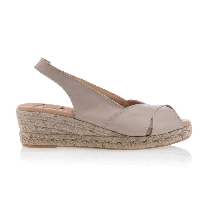 Beige espadriller med tausåle til dame