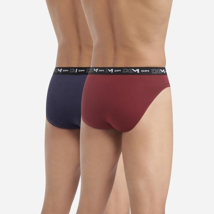 Calzoncillos - DIM - Algodón elástico - Paquete de 2 - Negro - Cintura elástica